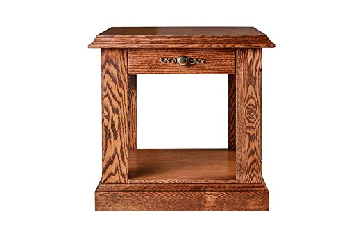 Forest Designs Traditional End Table, 21" W X 20" H X 24" D, Unfinished Alder #TOP5