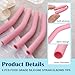 Mxxipp 6pcs Silicone Straw Tips for Metal Straw, OD 8mm Reusable Elbow Straws Cover, Hydraflow Straw Topper Replacement for Stainless Steel Metal Straws- Pink
