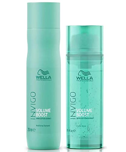 Kit Wella Invigo Volume Boost Shampoo 250Ml E Máscara 145Ml