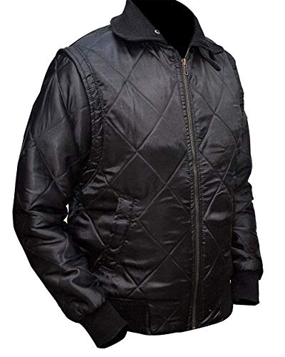 Image of Mens Golden Scorpio Logo Embroidered Jacket | Quilted Satin White Bomber Lightweight Jacket