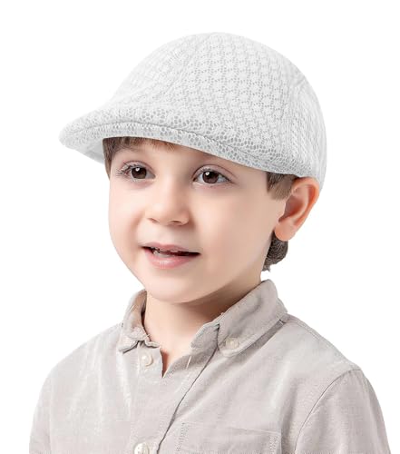 2 Pack Teenagers' Mesh Cap Breathable Summer Newsboy Hat Adjustable Beret Ivy Cap Irish Riding Hiking Hats3