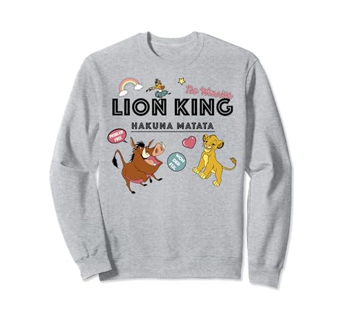 Sweat Le Roi Lion Disney Hakuna Matata idéal pour vos journées cocooning