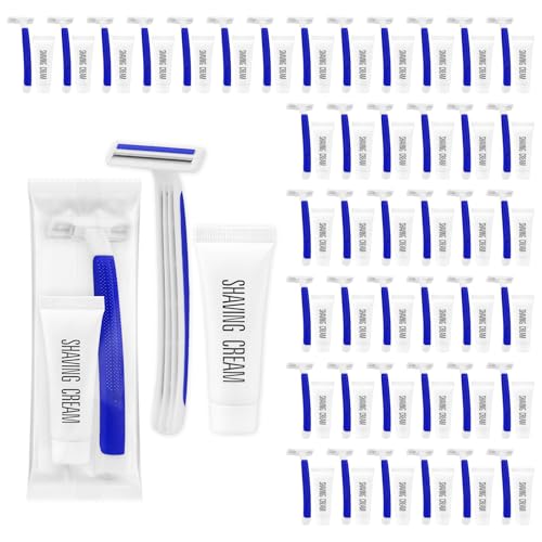 50 Disposable Razors in Bulk,Razors Individually Wrapped Bulk