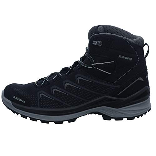 LOWA Herren ferrox pro gtx mid Trekking Wanderstiefel, 9923 Schwarz Hellgrau, 42 EU