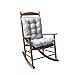 Coussin de Chaise berçante, Coussin de Chaise Longue à Dossier Haut, Coussin d'assise, Coussin Fauteuil Jardin epaissi, Coussin pour Chaise à Bascule, Fauteuil, Rocking Chair Coussin 3D (Grise)