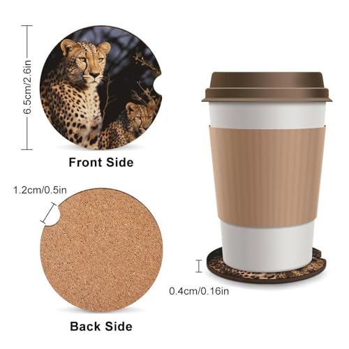 Posavasos para portavasos de auto con diseño de leopardo miniatura 2