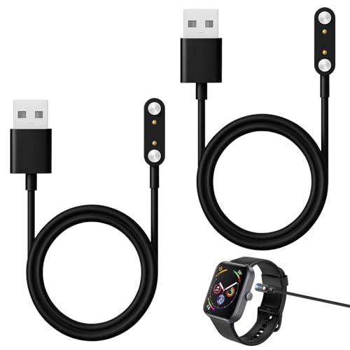 BosuLai Chargeur Montre Connectéel, Câble USB 2 Broche Chargeur pour Smartwatch, Câble Magnétique Compatible avec Large Gamme de Intelligentes(Espacement...