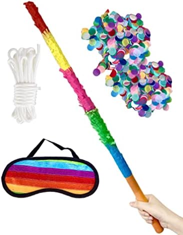 32-inch pinata stick,will not be broken pinata stick, the quality is very, very hard, children can enjoy playing in the piñata birthday party without worrying about it will be damaged. A party essential that both boys and girls will love! (Pinata sticks that kids love)