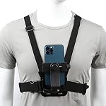 Mobile Phone Chest Strap Mount,Harness Strap Holder Universal Cell Phone Clip for Action Camera POV Compatible with Gopro Akaso Samsung iPhone etc