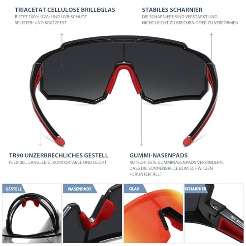 Lunettes de soleil de sport pour éliminer les reflets en course et pêche - 3