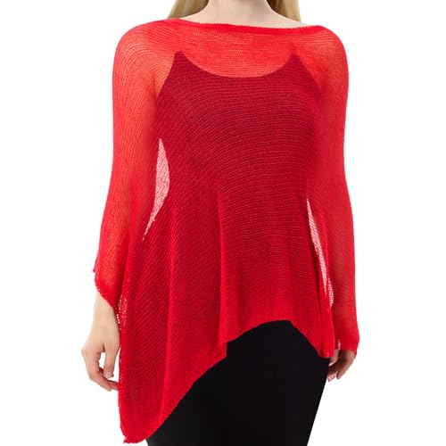 Image of Women Sheer Poncho Shrug Summer Sheer Blouse Top Lightweight Poncho Bolero for Evening Dress