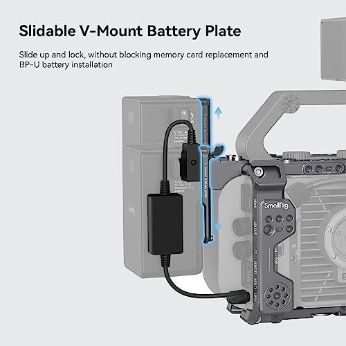 Image of SmallRig Camera Cage Kit for Sony FX6,Compact Cage w /V-Mount Battery Plate