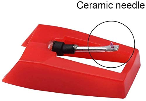 4 Pack Ruby Record Player Needle Turntable Stylus Replacement for ION Jenson Crosley Victrola Sylvania Turntable Phonograph LP Vinyl Player Accessories - Thumbnail 3