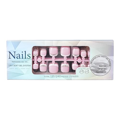 エレガントな 120 個フレンチチップ足の爪女性女の子フルカバー偽足の爪持続摩耗ファッション足の爪の強化