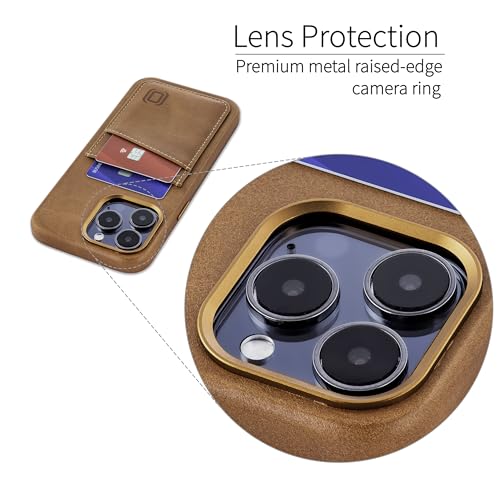 Portefeuille cuir véritable iPhone 15 Pro Max avec plaque magnétique - 7