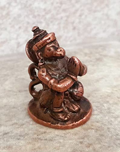 Image of Copper Hanuman Idol 0.7 in | Patina Antique Finish | 18g
