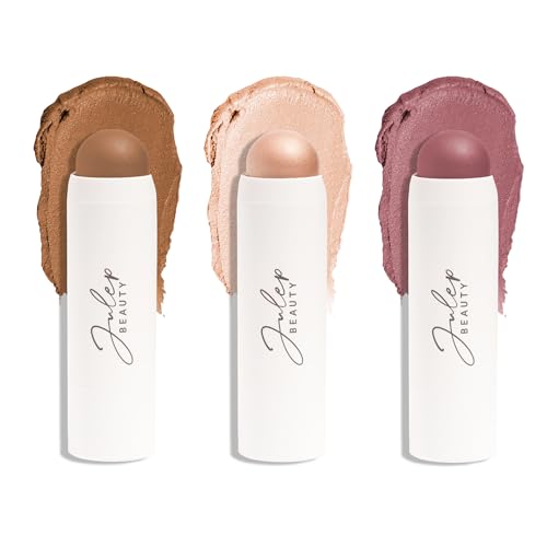 Stick 3 en 1 Skip the Brush Julep maquillage rapide sans pinceau yeux joues lèvres sec