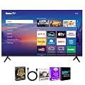Roku 50 Inch Class Select Series 4K QLED Smart TV Quantum Dot HDR WiFi Voice Remote Streaming Television HDMI Cable Streaming Bundle 12 Month CPS Warranty