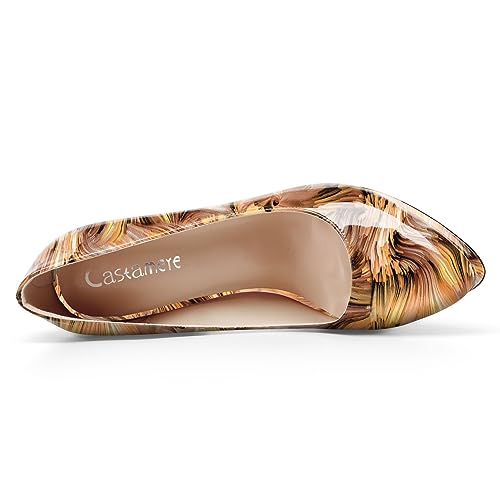 Image of Castamere Womens High Heels Platform Pumps Slip-on Stilettos 12CM Heel Office Dress Shoes