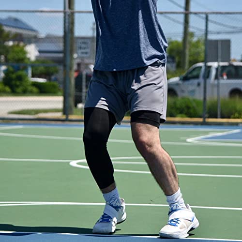 Oebld Single Leg 3/4 Compression Tights, Unisex Sports Compression Pants, One Leg Basketball Leg Sleeves Athletic Workout Leggings Tights, Light And Strenchable #TOP6