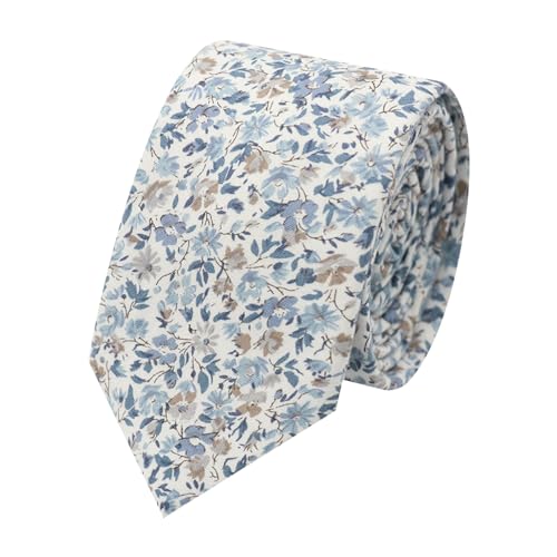 Luckyvestir Kids Tie, Boys Cotton Ties 8 10 12 Years, Self Tie Boys Necktie for Uniform/School/Wedding/Graduation/Ceremony (White,blue,light brown)