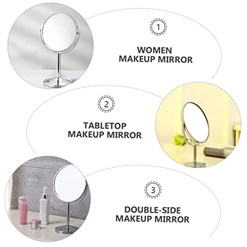 Espejo de maquillaje doble cara con aumento y soporte de pared miniatura 5