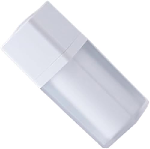 Dispensadores de esencia cuadrados esmerilados sin aire - Plástico recargable vacío para base crema loción 0.5 fl oz