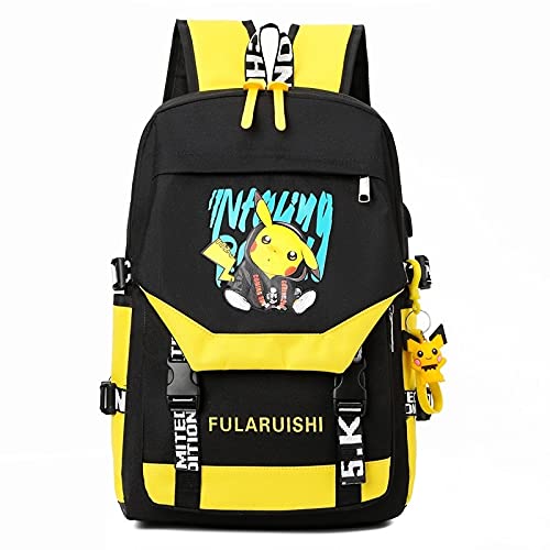 Bolsas escolares Equipaje Appiu Modelos creativos de los Muchachos de  Secundaria y preparatoria y niñas Cartera de la Historieta Mochila USB de  la Marca Tide Viaje Mochila Pikachu Mochilas, estuches y sets