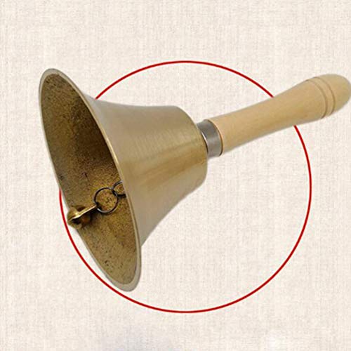 NUOBESTY Christmas Brass Hand Bell Handheld Jingle Bell Santa Claus Hand with Wooden Handle for Christmas Party Wedding Decorations - Image 4