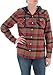 Legendary Whitetails Women's Flannel Shirt Hooded Heavyweight Stretch Button Up, Falling Leaves Plaid, Medium