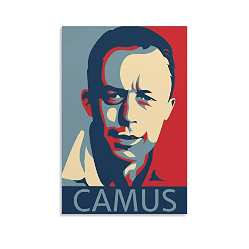 Affiche Albert Camus sur toile d'art, impression haute définition 50x70cm décoration murale