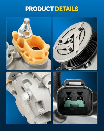 Image of PHILTOP YCC452 NEW Air Conditioner AC Compressor with Clutch for Ford Fiesta 2017-2019, 2014-2016 1.6L /1.6T