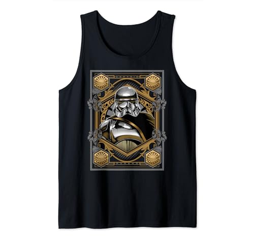 Image of Star Wars Last Jedi Captain Phasma Gold Plated Tarot Tank Top