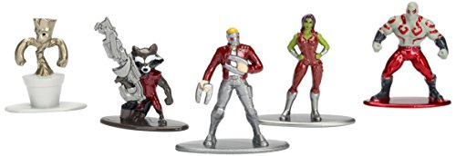 Jada - Nano Metalfigs Marvel 5 Pack: Pack 2 (Star Lord, Rocket Raccoon, Gamora, Drax, Groot) #TOP2
