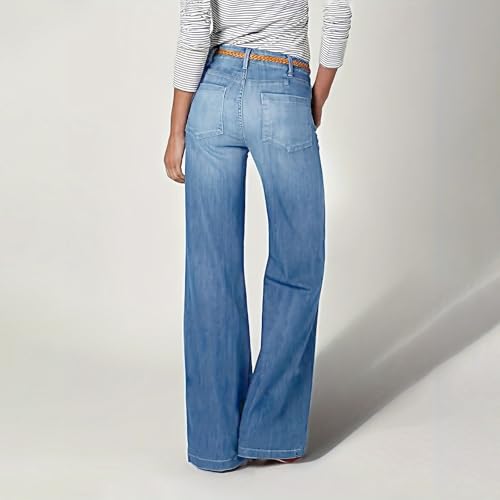 Wide Leg Jeans Woman High Waisted Baggy Jeans Boyfriend Straight Leg Jean Stretchy Bootcut Denim Pants Y2k Streetwear3