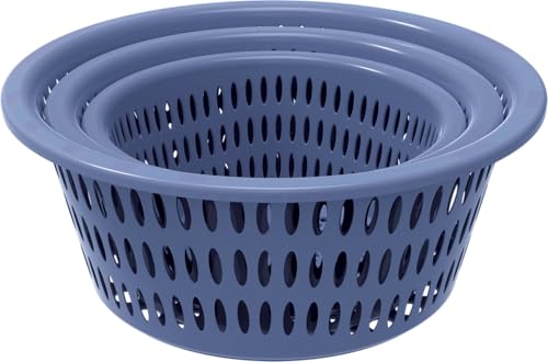 Image of All Time Easy Round Basket Set of 3 For Kitchen, Multipurpose Vegetables, Toys, Office, Stationery
