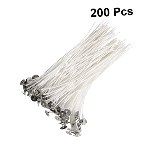 200 piezas mechas para velas con base 9 cm miniatura 7