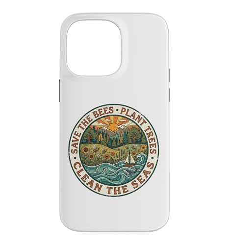 Save The Bees Plant Trees Clean The Sea �X�}�z�P�[�X iPhone 14 Pro Max �p