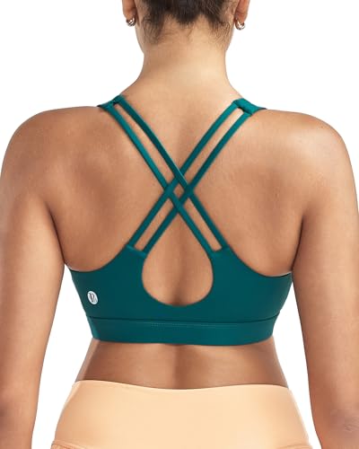 Image of RUNNING GIRL Sports Bras for Women High Support,Criss-Cross Back Strappy Bra Moulded Cup High Impact Workout Crop Tops
