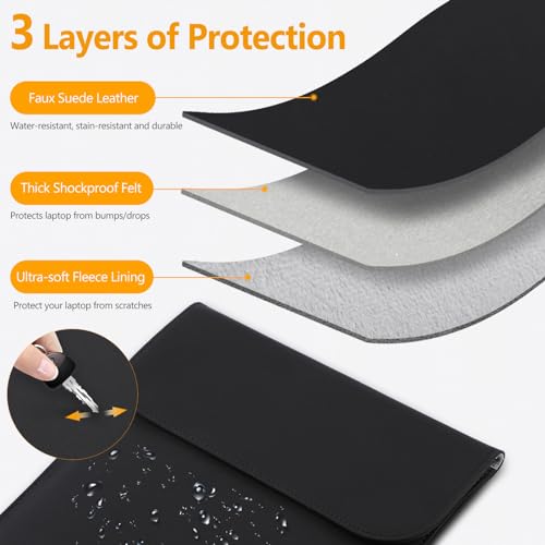 HYZUO 15 Inch Laptop Sleeve Case Bag for MacBook Air 15 M5 A3448 M4 A3241 M3 A3114 M2 A2941 2026-2023 - Image 3