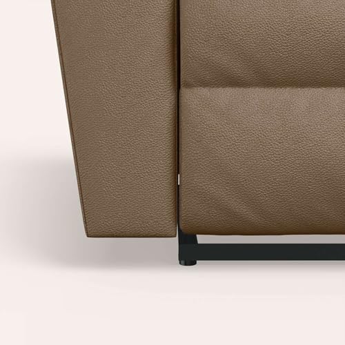 Image of Interio by Godrej Recliner, SumoV2 Manual 1 Seater Fab Leather Recliner, 3-Years Warranty (Tan Grey)