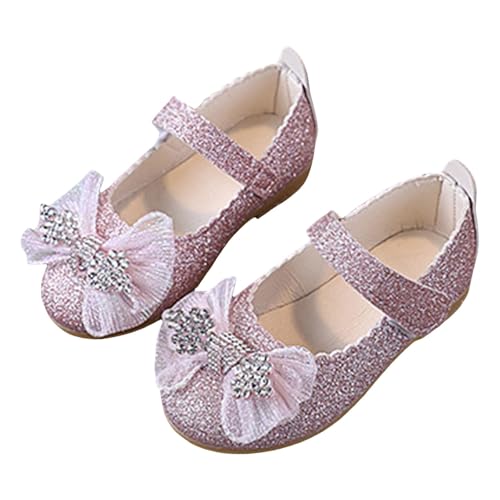 IWIHMIV Toddler Dress Shoes Bowknot Soft Bottom Mary Jane Shoes Girls Non Slip Ballet Flat for Kids Wedding Party2