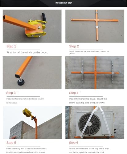 Treuil de grue manuel 1200 LB MINGPING pour chauffage