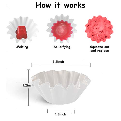 JuoPool 50 Wax Melt Warmer Liners, Scented Wax Melt Cups for Plug in Wax Warmer, Electric Wax Melter, Candle Warmer Plate, and Wax Burner, Reusable and Leakproof for Any Scented Wax Cubes - Thumbnail 3