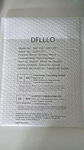 DFLLLO Fogless Shower Mirror Anti-Fog Shower Mirrors Fog-Free Travel Makeup Shave Mirror Frameless Shower Mirror Bathroom Hanging Mirror with Hooks - Image 2