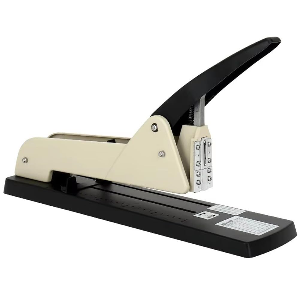 Cucitrice a lunga portata resistente, cucitrice manuale in metallo, guida per carta fissabile, profondità di spillatura regolabile 25 cm, capacità graffatura 210 fogli per opuscoli e documenti