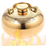 Design en laiton antique : élégante bouillotte en métal de 10,9 cm dans une finition en laiton antique authentique offrant une expérience tactile et réconfortante pour les mains ; le style classique élève la décoration de chevet tout en fonctionnant comme une bouteille d'eau chaude compacte pour les nuits d'hiver et les voyages. Bouteille d'eau chaude
