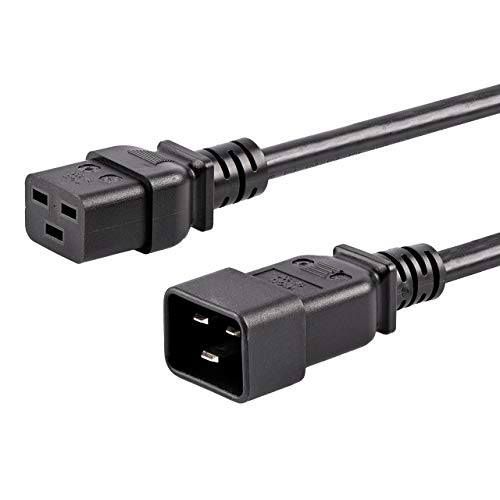 StarTech.com 10 ft Heavy Duty 14 AWG Computer Power Cord - C19 to C20-14 AWG Power Cable - IEC 320 C19 to IEC 320 C20 Extension Cord
