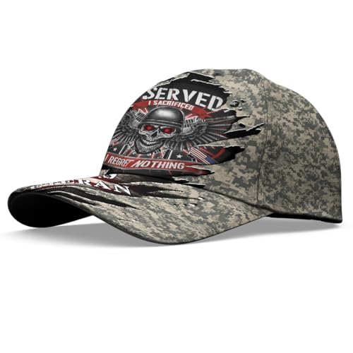 Image of Skull Cap, Gifts for Men, Skull Us Flag Skeleton Gothic Horror, Black Baseball Cap, Adjustable Caps Sun Hat