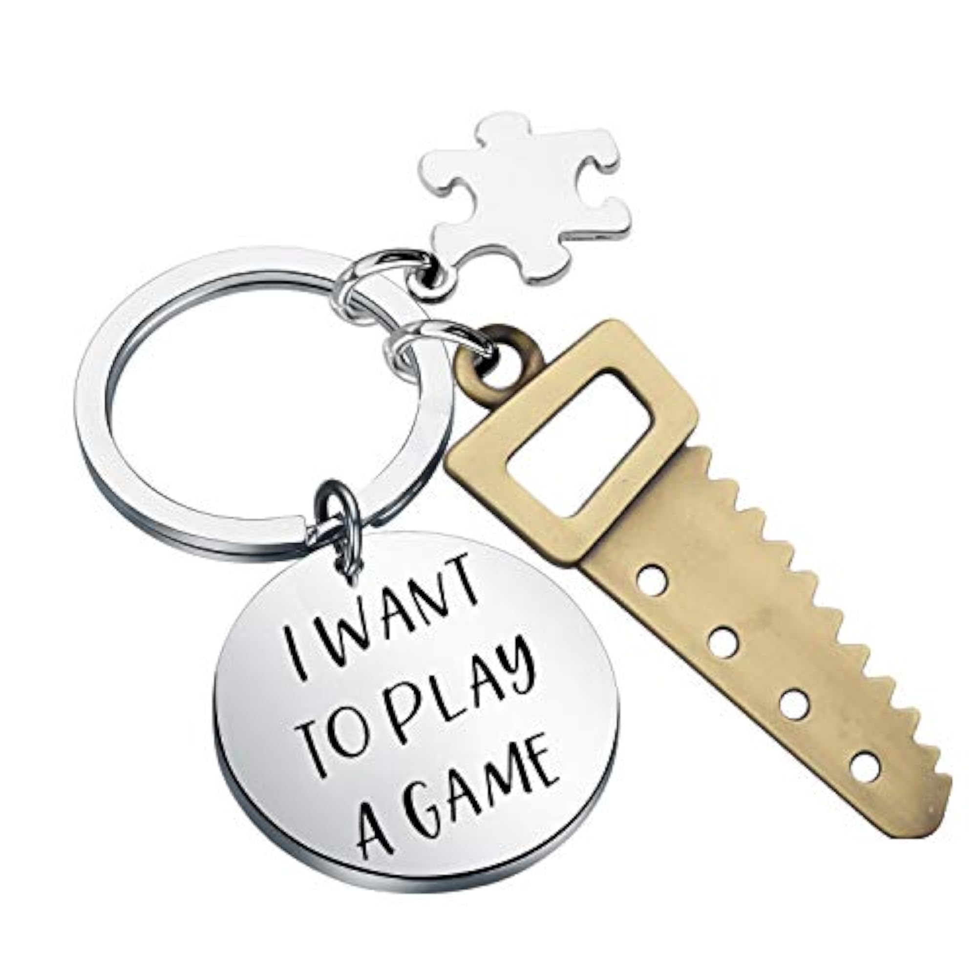 Horror Movie Keyring, I Want To Play A Game Quote
